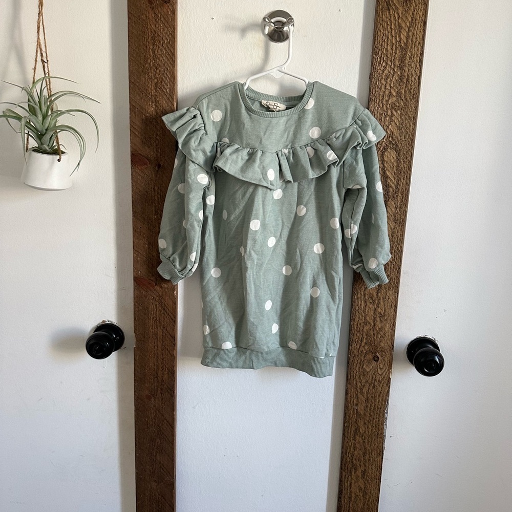 Jessica Simpson Girls Polka Dot Cozy Pullover Sweater Sweatshirt Tunic